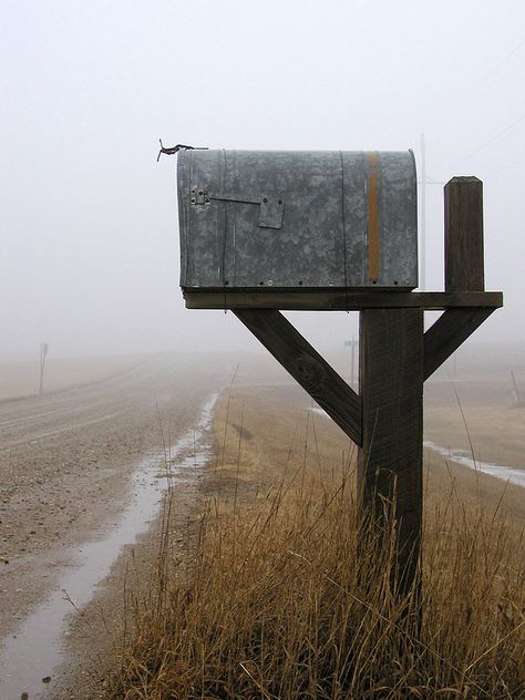 Mail Box Misty Road, Country Mailbox, Rural Mailbox, Old Mailbox, Vintage Mailbox, Letter Boxes, Mail Boxes, You've Got Mail, Farms Living