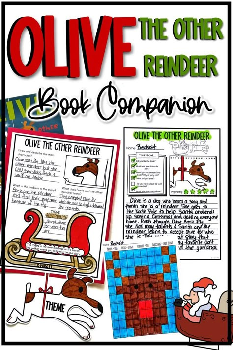 Reindeer Activities, Third Grade Christmas, Olive The Other Reindeer, Fun Holiday Activities, Holiday Classroom Activities, Elementary Librarian, Reindeer Names, Reindeer Craft, Holiday Classroom