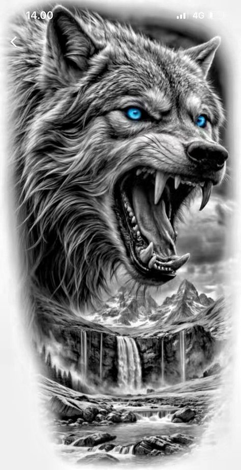 Half Sleeve Tattoos Wolf, Female Lion Tattoo, Wilderness Tattoo, Wolf Sleeve, Owl Tattoo Drawings, Wizard Tattoo, Fox Tattoo Design, Wolf Tattoos Men, Animal Sleeve Tattoo