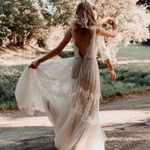 Boho Beach Wedding Dress, Bohemian Beach Wedding Dress, Bohemian Beach Wedding, Bridal Dresses Vintage, Backless Bridal Gowns, Boho Gown, Boho Beach Wedding, Beach Wedding Dress Boho, Bridal Dresses Lace