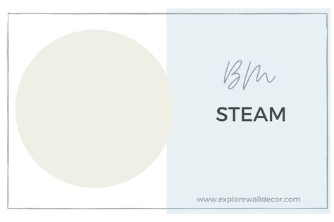 Steam Paint Benjamin Moore, Steam Benjamin Moore Walls, Steam Benjamin Moore, Color Spotlight, White Paint Color, Benjamin Moore Gray, Paint Colors Benjamin Moore, Benjamin Moore Paint, White Paint Colors