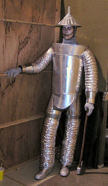 Tin Man - Wizard Of Oz                                                                                                                                                                                 More Diy Tin Man, Wizard Of Oz Costumes Diy, Wizard Of Oz Costumes, Tin Man Costume, The Wizard Of Oz Costumes, Tin Woodman, Diy Costumes Men, Tin Man Costumes, Wizard Of Oz Play