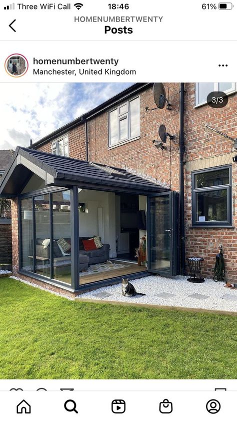 Small Modern Conservatory Ideas, Small Garden With Conservatory, Small Conservatory Extension, Small Extension Ideas Rear Interior, Tiny Conservatory Ideas, Wooden Extension Ideas, Small Extension Ideas Rear, Small Rear Extension Ideas, Small Rear Extension