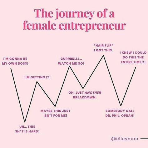 Any business owner knows this is so true  The first year in my business I felt like a roller coaster of emotions. Fear excitement doubt excitement fulfillment success fear  But it was so worth it! It made me who I am today. It made me tougher. It taught me to persevere through good and bad times. It helped me to enjoy the journey instead of staying so focused on the end game/finish line.   Do you own your own business? Or have you ever?? Or maybe you were like me and it is a dream of yours! It c Female Ceo, Beauty Boss, Own Boss, Entrepreneur Inspiration, Hair Flip, Tumblr Fashion, Aesthetic Women, Be Your Own Boss, Entrepreneur Success