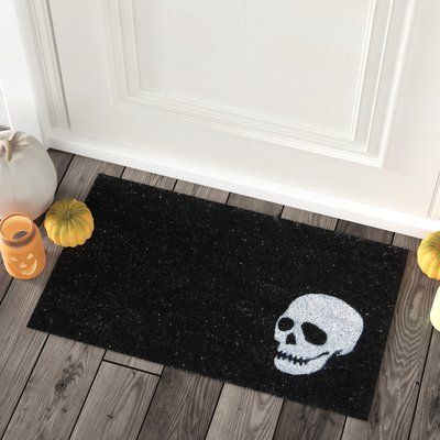 Witch Figurines, Skull Embroidery, Halloween Door Mat, Halloween Inflatables, Fall Bedroom, Outdoor Door, At The Door, Fall Table, Outdoor Halloween