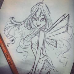 Winx Drawing Pencil, Winx Drawing, Prince Ivy, Dragon Flame, Notebook Sketches, Goth Princess, Fairy Drawings, Start Drawing, Bloom Winx Club