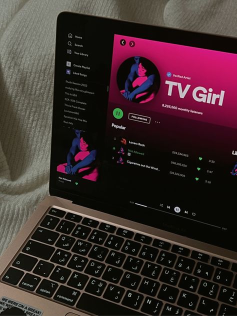 Music On Tv Aesthetic, Tv Girl Aesthetic Wallpaper, I Love Music Aesthetic, Tv Girl Vinyl, Tv Girl Banner, Tv Girl Widget, Music Taste Aesthetic, Aesthetic Tvgirl, Music Girl Aesthetic