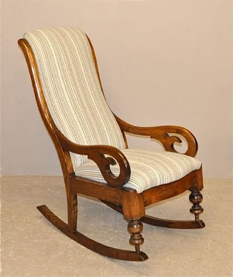 upholstered rocking chairs | : antique chairs antique rocking chairs antique upholstered chairs ... Antique Chair Styles, Rock Chair, Windsor Rocking Chair, Upholstered Rocking Chair, Antique Rocking Chairs, Upholstered Rocking Chairs, Reference Items, Wood Rocking Chair, Chair With Ottoman