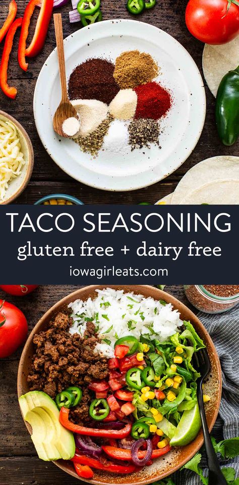 Taco Seasoning Mix Recipe, Spice Cupboard, Homemade Taco Seasoning Recipe, Homemade Spice Mix, Taco Seasoning Recipe, Taco Seasoning Packet, Seasoning Recipe, Iowa Girl Eats, Homemade Spices