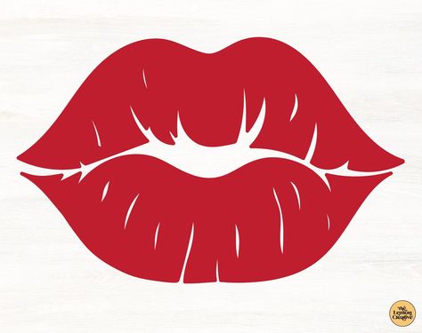 Kiss Svg, Lips Illustration, Lips Svg, Adobe Software, Kiss Lips, Valentines Day Svg, Commercial Printing, Affinity Designer, Personalized Cups