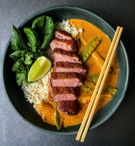 Thai Red Curry Recipe, Red Curry Recipe, Duck Breast Recipe, Season Recipes, Duck Recipes, Thai Curry, Curry Recipe, Cooking Show, Eat Well