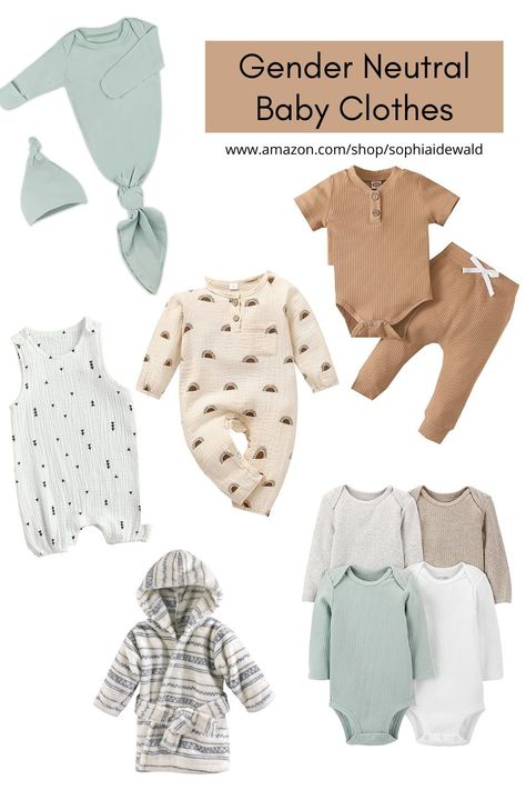 Gender Neutral Baby Outfits, Amazon Baby Clothes, Gender Neutral Outfits, Boho Baby Clothes, Neutral Capsule Wardrobe, Capsule Wardrobe Minimalist, Wardrobe Minimalist, Gender Neutral Colors, Clothing Finds