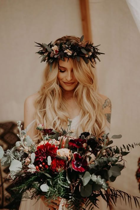 Margarita Kareva, Boho Wedding Hair, Sage Wedding, Idea Photo, Flower Band, Hair Flowers, Head Pieces, Fall Wedding Flowers, Flower Crown Wedding