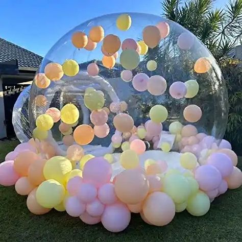 Outdoor Giant Transparent Inflatable Crystal Dome Bubble Tent Heated Inflatable Bubble Tent With Balloons - Buy Heated Inflatable Bubble Tent,Inflatable Bubble Tents With Balloons,Inflatable Dome Bubble Tent Product on Alibaba.com Tent With Balloons, Camping Backyard Party, Inflatable Party Decorations, Balloon House, Inflatable Tent, Tent Material, Bubble House, House Tent, Frozen Christmas