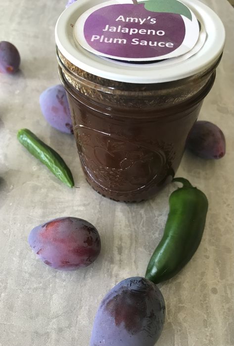 Plum Jalapeño Jelly, Jalapeño Plum Jam, Plum Jam With Pectin, Jalapeno Jelly Recipes, Plum Sauce Recipe, Rose Petal Jam, Plum Jam Recipes, Jalapeno Jam, Jalapeno Jelly