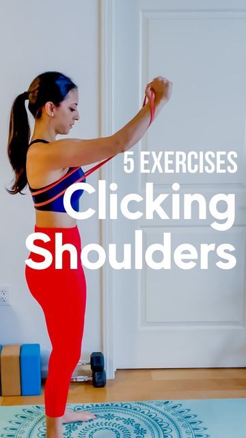 Shoulder Popping Noise, Shoulder Clicking Exercises, Shoulder Popping, Sore Shoulder, Shoulder Rehab, Shoulder Pain, Shoulder Workout, Fit Mom, Healthy Options