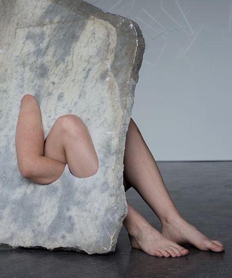 Imperfect Body Art, Out Of Body Experience Art, Human Body Installation Art, Stone Installation Art, Body Positive Sculpture, Oliver Gustav, Women Sculpture, Stone Fashion, Marble Plates