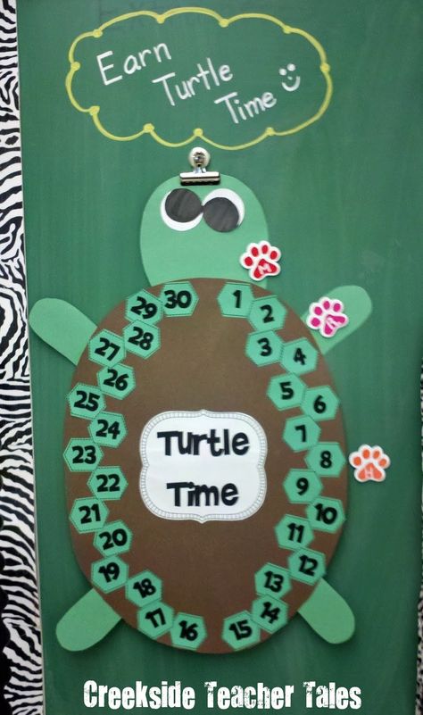 Creekside Teacher Tales: Turtle Time & Observation Lesson Behavior Reward System, Turtle Classroom, Behavior Management System, Turtle Theme, Teaching Classroom Management, Turtle Time, Behavior Rewards, Clip Chart, Classroom Behavior Management