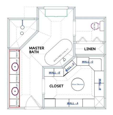 Master Bath Floor Plan, Master Bath Layout, Closet Tips, Bathroom Layout Ideas, Bathroom Layout Plans, Master Bath And Closet, Best Kitchen Design, Bathroom Addition, Bathroom Layouts