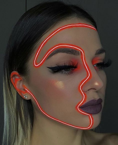 Neon Halloween Makeup, Halloween Ios, Halloween Makeup Clown, Holloween Makeup, Cute Halloween Makeup, Neon Makeup, Cool Halloween Makeup, Face Paint Makeup, Face Art Makeup