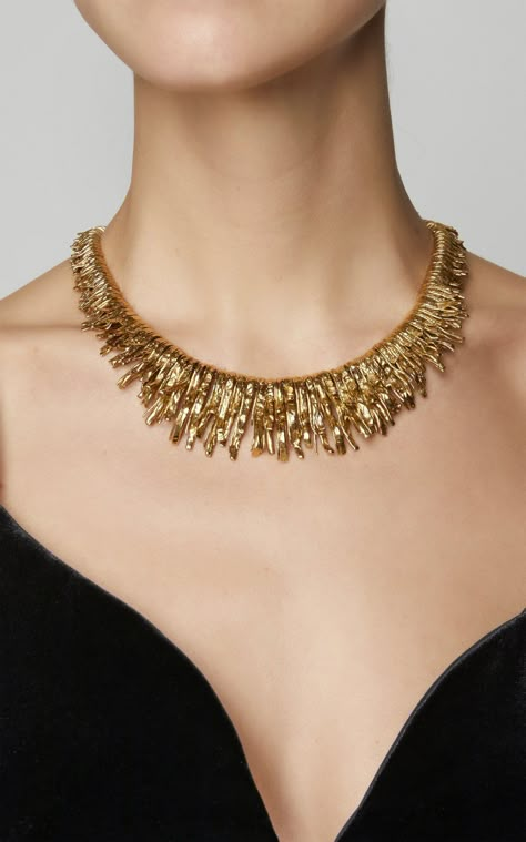 Women's Neckwear, Neck Necklace, Inexpensive Jewelry, Antique Jewellery Designs, Contemporary Jewelry Design, Big Necklace, Art Jewelry Contemporary, Gold Fashion Necklace, Gold Jewelry Simple