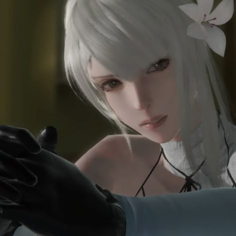 Kaine Nier, Nier Replicant, Nier Automata, Game Icon, New Journey, Video Game Characters, Cute Art Styles, White Hair, Blonde Girl