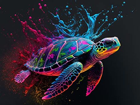 Turtle Homes, Sea Turtle Art, Turtle Art, Gems Art, Painting Accessories, Pop Art Wallpaper, Art Kits, Paint By Number Kits, Art And Craft