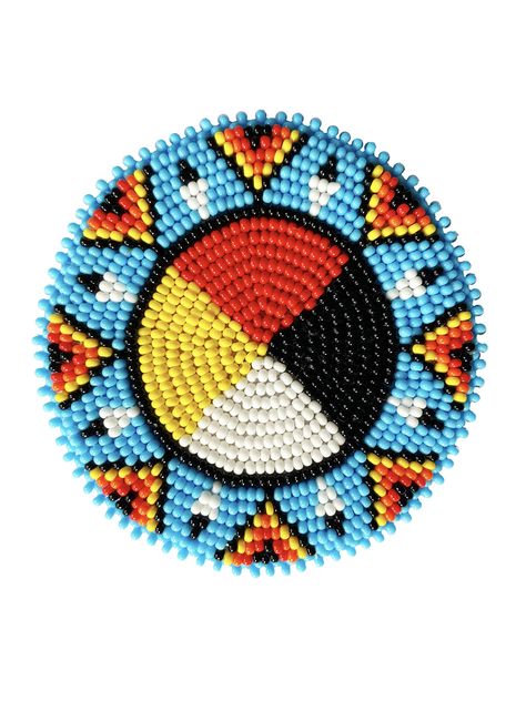 PRICES MAY VARY. Size 2.5 inch Czech Seed beads 11/0 Rexine (imitation leather) in the back Handmade seed bead rosette 2.5 inch round Four Directions, 3d Perler Bead, Art Craft Ideas, Beaded Earrings Diy, Seed Beading, Native American Beadwork, Earrings Diy, American Heritage, Embroidery Patches