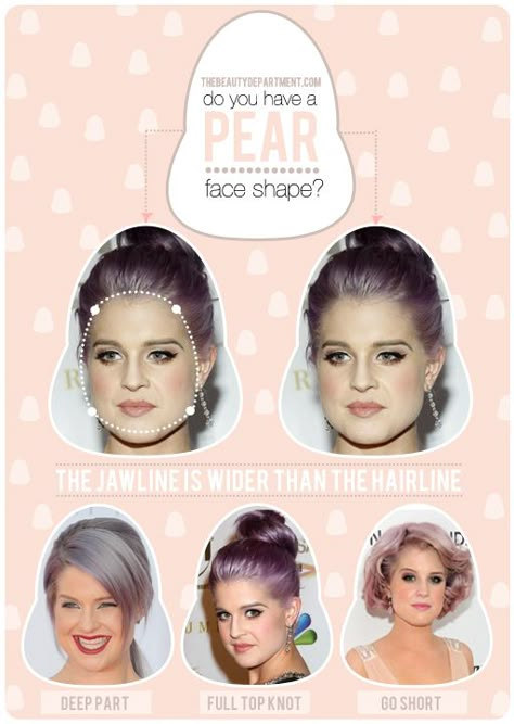 HAIR TALK: Tips + Tricks for a Pear Face Shape! xo Pear Shaped Face, Small Forehead, Mia Bella, Bella Hair, Face Shape Hairstyles, Kelly Osbourne, The Beauty Department, Face Hair, Face Shape