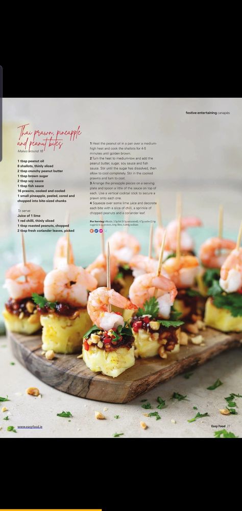 Thai Canapes, Seafood Canapes, Bbq Prawns, Piri Piri, Peanut Oil, Fish And Seafood, Shallots, Fish Recipes, Seafood Recipes