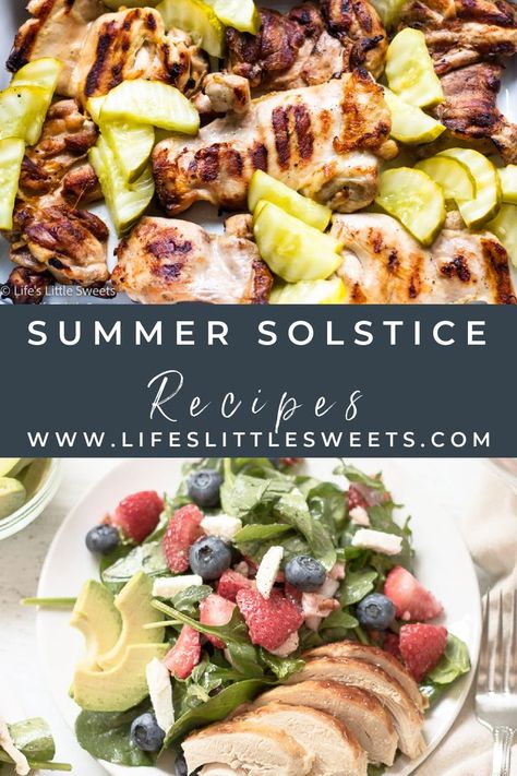 Summer Solstice recipes photos with text Summer Solstice Food, Summer Solstice Recipes, Solstice Recipes, Solstice Food, Fresh Herb Salad, Tailgate Treats, Refreshing Salads, Roasted Radishes, Summer Produce