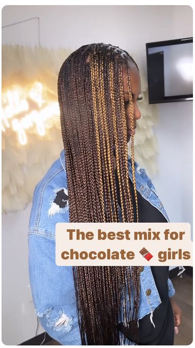 Crazy Braids, Brown Box Braids, Micro Braids Hairstyles, Braiding Hair Colors, Colored Box Braids, Braided Hairstyles For Black Women Cornrows, Big Box Braids Hairstyles, Black Ponytail Hairstyles, Blonde Braids