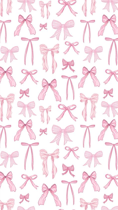 Coquette pastel pink bows on white mixed Fabric seamless repeat pattern , textiles, wallpaper, feminine, girly, ribbons Coquette Wallpaper Ribbon Pink, Cute Ribbon Wallpaper, Pink Bow Aesthetic Wallpaper, Bow Wallpaper Ipad, Pink Bows Wallpapers, Coquette Bow Wallpaper, Cute Pink Photos, Bow Background Wallpapers, Pink Bow Background