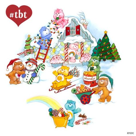 Embedded image Care Bear Christmas, Care Bears Vintage, Care Bears Cousins, Party Cartoon, Cute Christmas Wallpaper, Bear Christmas, 80s Cartoons, Rainbow Brite, Christmas Cartoons