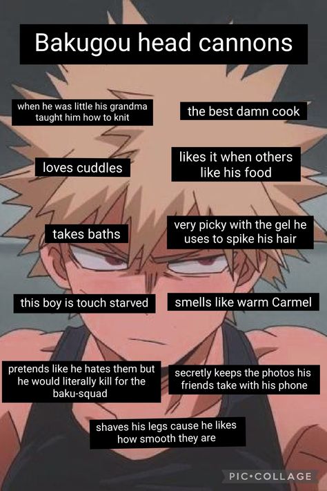 Cute Bakugou head cannons by orchidprinceash Bakugou Canon, Bakukiri Headcannons, Katsuki Bakugou Quotes, If Bakugou Had A Crush On You, Bakugo Head Cannons, Jingle Bells Kacchan Yells, Bakugo Soft Headcanons, Head Cannons Mha, Bakugou Pov