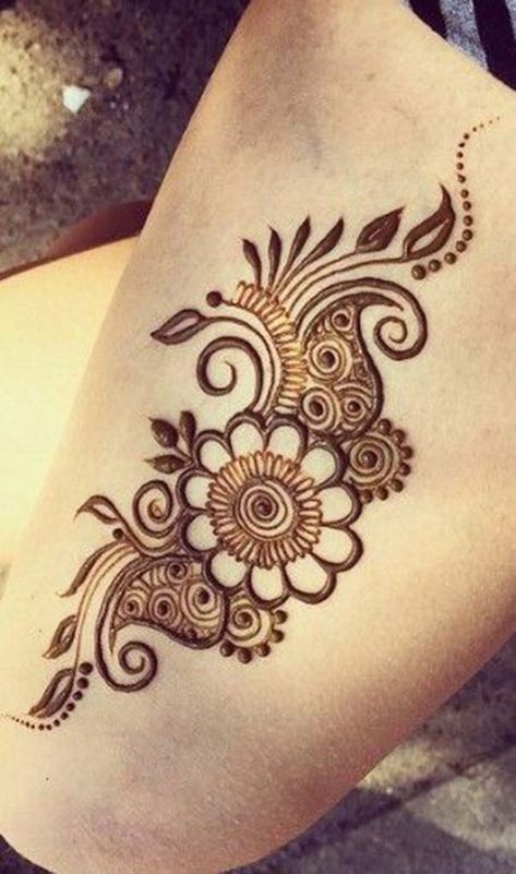 Image result for henna designs thigh Thigh Henna, Eid Shopping, Henna Designs Simple, Henne Tattoo, Jagua Henna, Henna Tutorial, Designs Mehndi, Floral Henna Designs, Tato Henna