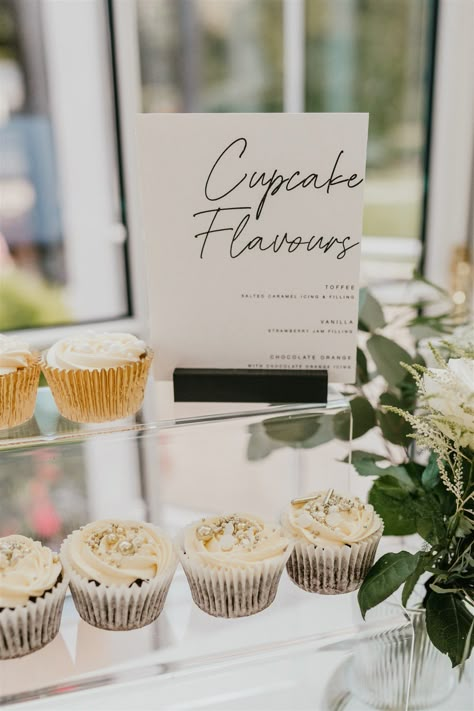 Modern Cupcake Display, Wedding Dessert Table Ideas Modern, Cupcake Table Wedding Display Elegant, Cupcake Table Wedding Display, Simple Desert Table Ideas Wedding, Wedding Dessert Table Cupcakes, Wedding Dessert Table Modern, Cupcake Dessert Table Wedding, Wedding Cake And Cupcake Display Elegant