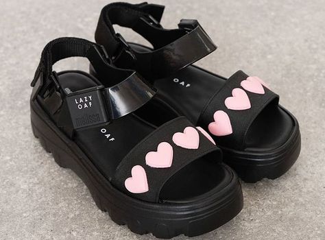 Sepatu Platform, Sandals Aesthetic, Plastic Sandals, Vegan Sandals, Dr Shoes, Lazy Oaf, Sandal Platform, Aesthetic Shoes, Swag Shoes