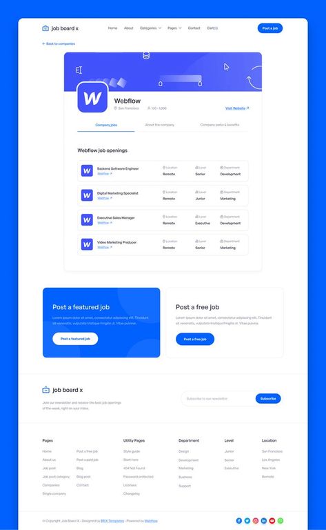 Job Board HTML CSS Website Theme Webflow Website, Job Portal Website, Marketing Department, Company Job, Job Portal, Online Job, Html Css, Job Board, Job Hunting