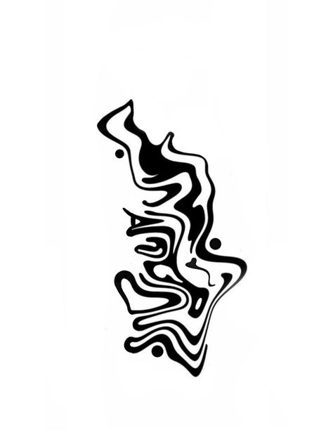 Swirly Abstract Tattoo, Squiggly Lines Tattoo, Abstract Shape Tattoo, Black Waves Tattoo, Contour Tattoo Line Drawings, Organic Shape Tattoo, Abstract Lines Tattoo Design, Blurry Tattoo Design, Abstract Pattern Tattoo