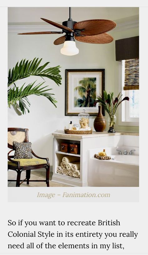 Tropical British Colonial, West Indies Style, Tropical Interiors, British Colonial Decor, Tropical Interior, Colonial Interior, Popular Interior Design, British Colonial Style, Colonial Design