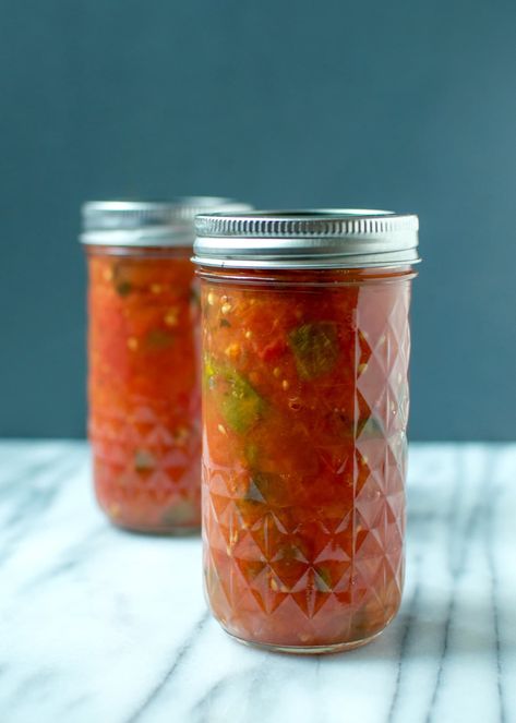 Recipe: Rotel-Style Tomatoes | Kitchn Rotel Tomatoes Recipes, Tomato Preserving, Cayenne Pepper Recipes, Homestead Food, Harvest Ideas, Preserving Tomatoes, Tomatoes Recipes, Food Canning, Peter Piper