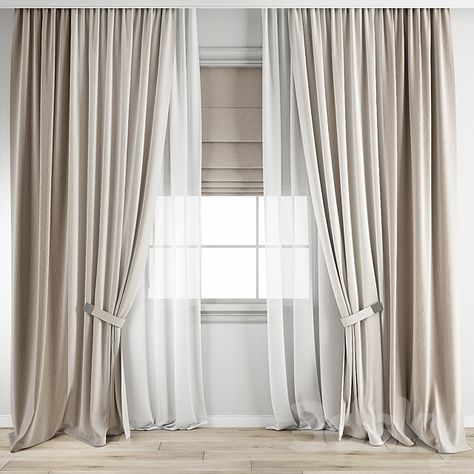 Curtain 630 - Curtain - 3D Models Metal Mesh Curtain, Light Beige Curtains, Mesh Curtain, Cabinetry Hardware, Beige Curtains, Curtain Ideas, Curtain Texture, Tiles Texture, Metal Mesh