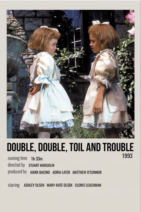 The Olsen Twins Movies, Olsen Twins Movies, Polaroid Movie Poster, Double Double Toil And Trouble, Good Trouble, Movies To Watch Teenagers, Polaroid Posters, Movie To Watch List, Teen Shows