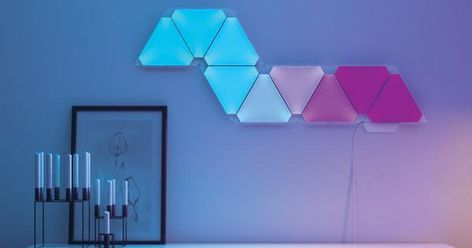 Light Up Your Home (And The Dance Floor) With These Responsive LED Panels Nanoleaf Lights, Led Panels, Gaming Room Decor, Home Security Tips, Light Panels, Apple Home, Light Board, Home Automation System, Light Panel