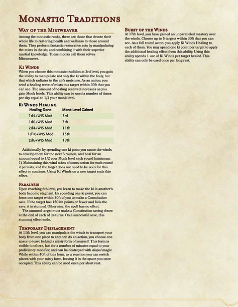 Dnd 5e Monk, Monk 5e, Monk Dnd, D D Classes, Dnd Classes, Dnd Funny, Dnd 5e Homebrew, Dungeons And Dragons Game, Dnd Monsters