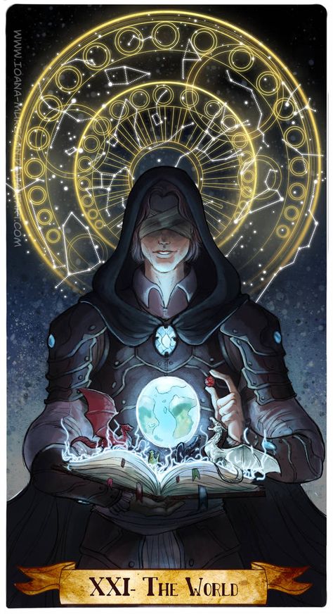 XXI- The world by Ioana-Muresan Dm Wallpapers, Dnd Wallpaper, Matt Mercer, Critical Role Campaign 2, Critical Role Characters, Mighty Nein, Critical Role Fan Art, Vox Machina, Tarot Cards Art