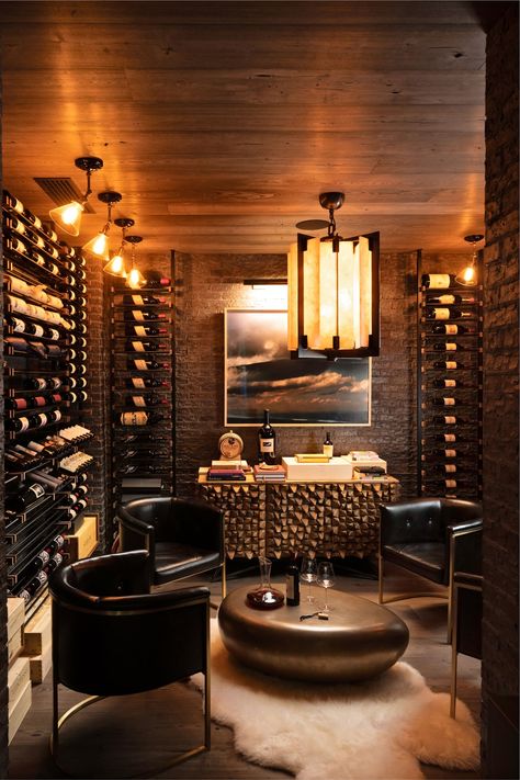 Zigarren Lounges, Bar Lounge Room, Speakeasy Decor, Whiskey Lounge, Whiskey Room, Home Bar Rooms, Thom Filicia, Home Wine Cellars, Wine Cellar Design