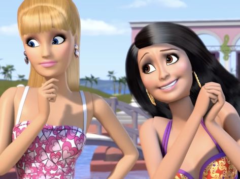 Raquel And Barbie, Barbie Friendship, Raquelle And Barbie, Barbie And Raquelle, Barbie Life In The Dreamhouse, Black Wavy Hair, Religious Illustration, Normal Person, Christian Jokes