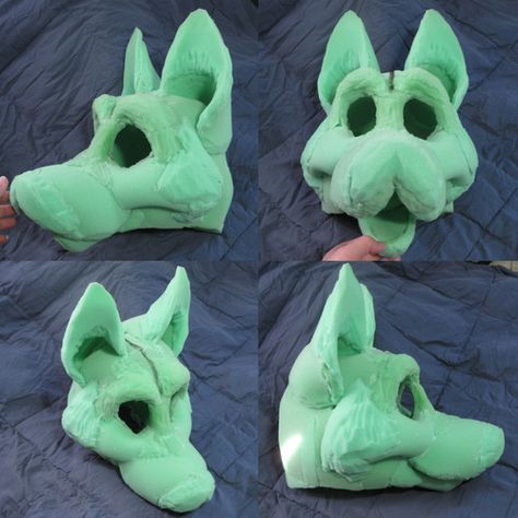 Fursuit Foam Base, Fursuit Head Pattern, Fursuit Head Tutorial, Fursuit Head Base, Fursuit Inspiration, Fursuit Tutorial, Head Base, Fursuit Head, Foam Head